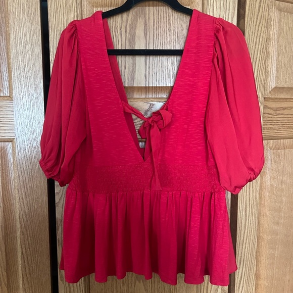 Anthropologie red top - Picture 5 of 5